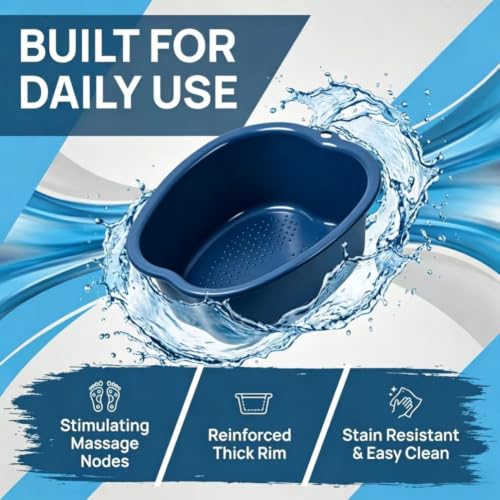 Foot Soaking Tub with Massage Nodes - Relaxation Basin for Home Spa