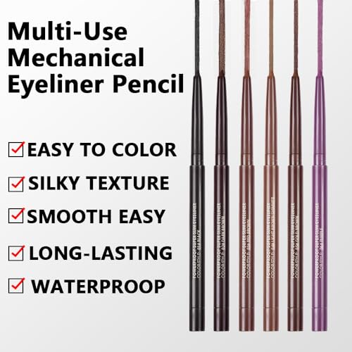 Kaely Shimmer Gel Eyeliner Pencil Set - Waterproof & Smudge Proof
