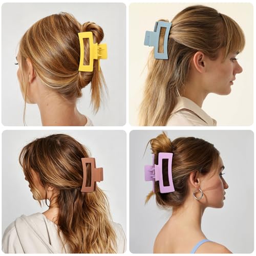 LAXIZAR 16 Pcs 3.5 Inch Non-Slip Claw Hair Clips Set
