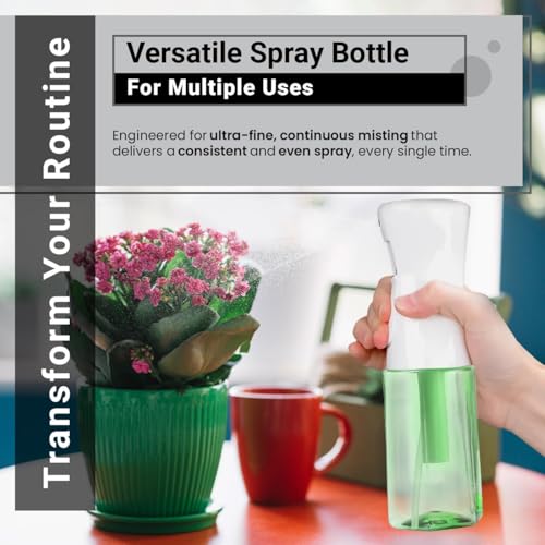 Continuous Mist Spray Bottle – Ultra Fine for Hair Styling, Salon