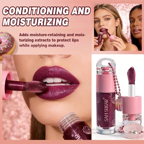 LuckNest Shimmery Lip Gloss Set - 3 Colors, Hydrating & Non-Sticky