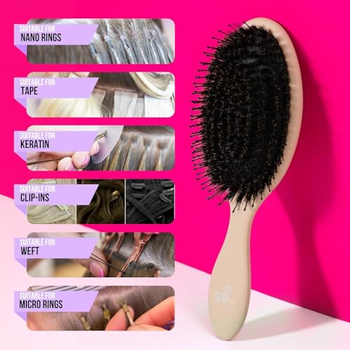 SimplyHair Ultimate Brush & Detangler for All Hair Types - Anti-Static Dual Bristle Design