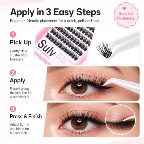 144pcs Wispy D Curl Lash Clusters 10-16mm DIY Eyelash