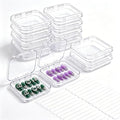 12-Pack Clear Acrylic Press-On Nail Storage Box with Tape