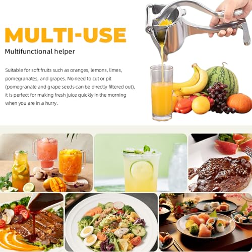 Heavy Duty Manual Juicer - 0.6L Aluminum Alloy Citrus Squeezer