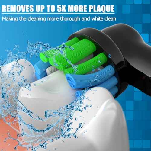 Replacement Heads Compatible with Oral B Braun Electric Toothbrush, Replacement Toothbrush Heads Fit for Oral-b Pro 1000/7500/3000/7000/8000/500, 16 Packs (Black)