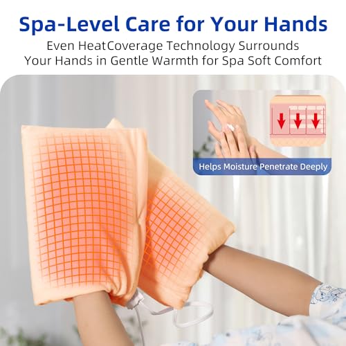 FOWARM Electric Heated Beauty Mitts & Hand Warmer with Digital Timer