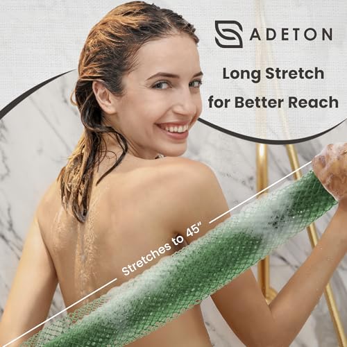 African Net Sponge Exfoliating Body Scrubber 45" - 2 Pack