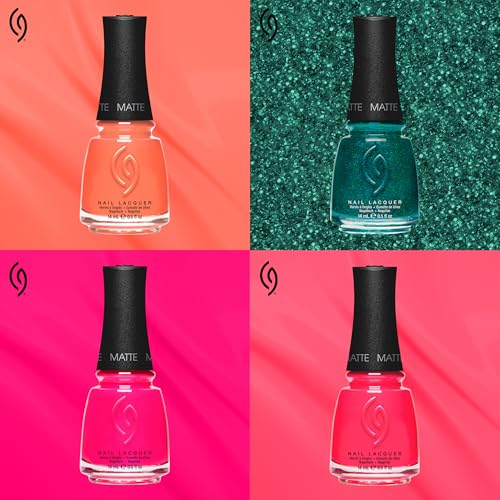 China Glaze Orange Knockout Neon Nail Polish – 0.5 fl oz