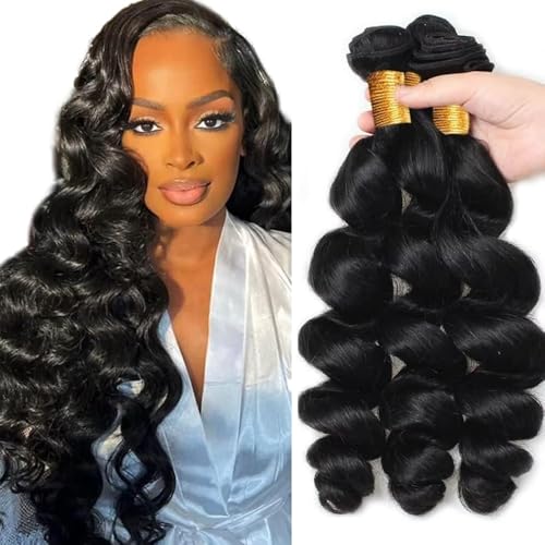 Loose Deep Wave Human Hair Bundles 28-Inch | 100% Brazilian Virgin Hair