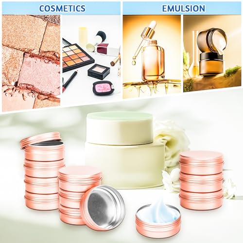 12-Pack 1oz Aluminum Tin Jars with Screw Lids for Cosmetics