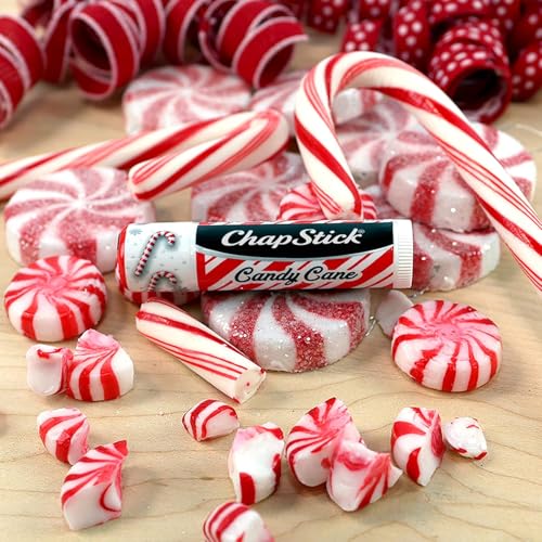 ChapStick Bulk Lip Balm, Candy Cane Packs (12 Sticks) ? Fresh & Minty Lip Moisturizer, Stocking Stuffer, 0.15 Oz Ea (Pack of 2)