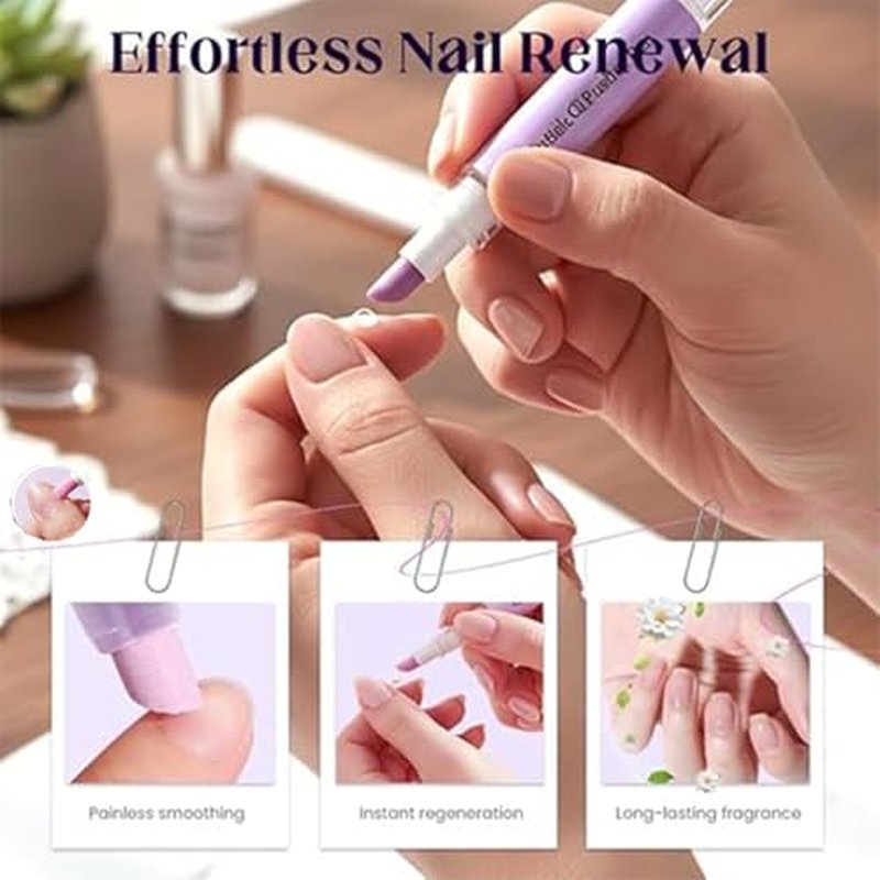 2-in-1 Cuticle Oil Pusher Pen with Lavender Moisturizer