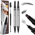 2-Pack Eyebrow Pencils 2-in-1 Waterproof Microblading Brow Pen