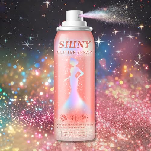 Holographic Glitter Spray for Hair & Body - Long-Lasting Shine