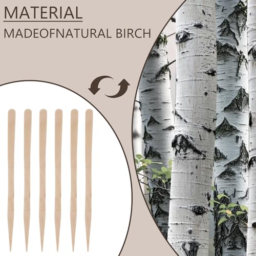 1200 Pack Wooden Waxing Sticks for Hair Eyebrow Nose Removal (Without Handle) Wax Spatulas Small Wax Applicator Wood Craft Sticks Spatulas