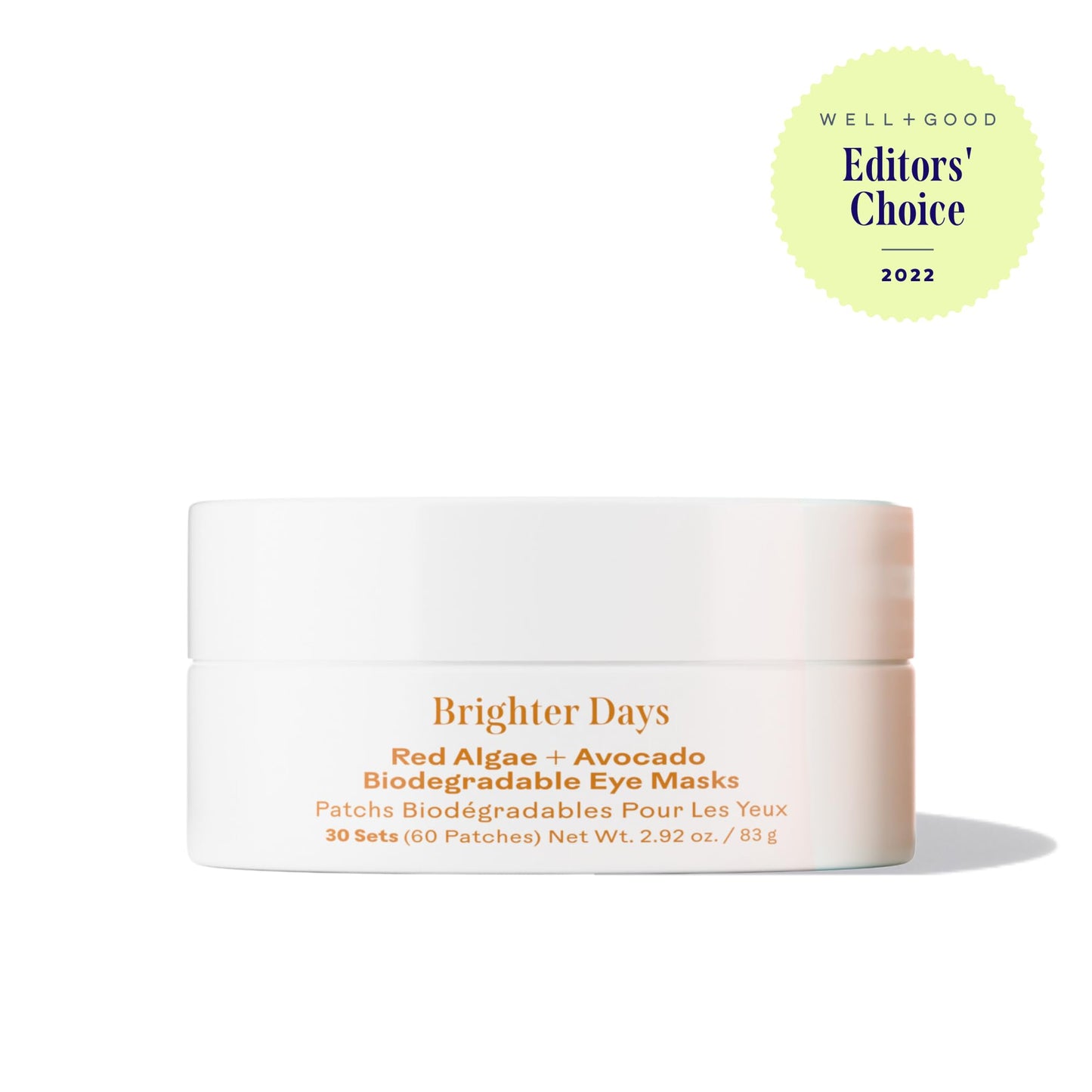 Three Ships - Brighter Days Red Algae + Avocado Eye Masks | Depuff, Hydrate, Refresh Under Eye Skin | Cruelty-Free, Vegan, Paraben-Free, Sensitive Skin Safe (30 Sets | 2.96 oz)