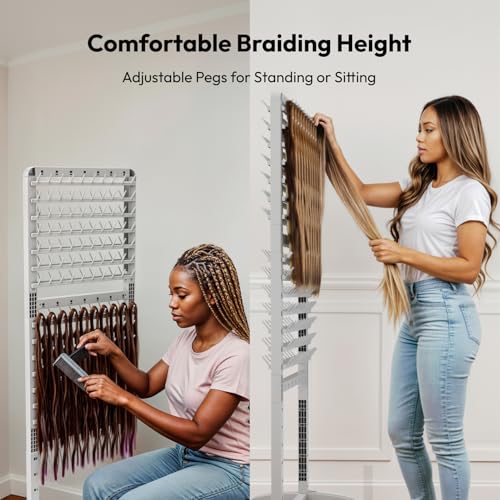 280 Peg Hair Braiding Rack with Wheels & Tools