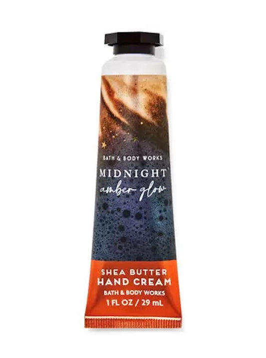 Bath & Body Works Midnight Amber Glow Shea Butter Travel Size Hand Cream 1oz (Midnight Amber Glow)