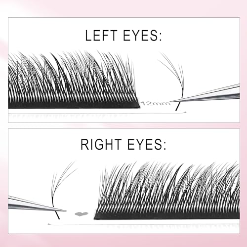 CoMango Fox Eyelashes Extension Flying YY Lashes 5D Mutil-layer Y Shaped Lash Mink Premade Lash Fans C/D Curly Foxy YY Lashes Natural Fluffy Handmade Individual Eyelash Fans(Black,5D-D-11mm)