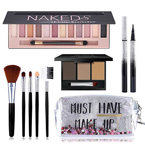 All-In-One Makeup Kit for Women - Full Set with Eyeshadow, Eyeliner & Brushes