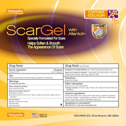Natureplex Scar Gel 1.25 oz (2 Pack) ? Clinically Proven Formula for Old & New Scars ? Reduces Appearance of Scars from Surgery, Burns, Acne, Injury & Stretch Marks