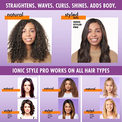 InStyler 4-in-1 Hair Straightener & Hot Brush - Ionic Ceramic Flat Iron