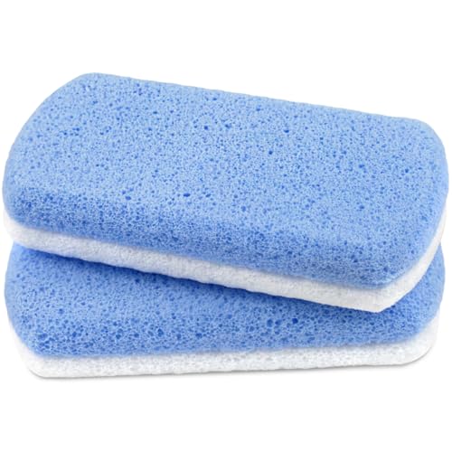 Dual-Sided Glass Pumice Stones for Callus Removal - 2-Pack