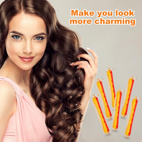 Perm Rod Hair Rollers 24 PCS with Rubber Bands