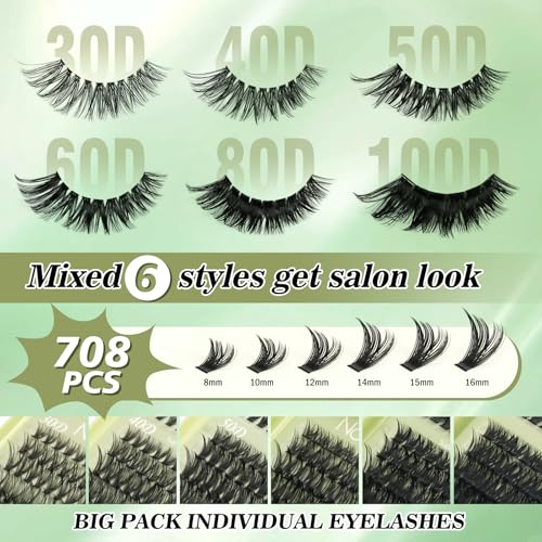 NovaBeryl Lash Clusters D Curl 8-16mm DIY Eyelash Extensions