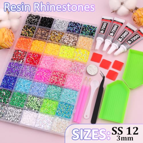 TINKRSTUFF Jelly AB Rhinestones Kit 50,000pcs 3mm for Jewelry & Crafts