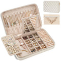 Lolalet Travel Jewelry Case with Mirror & Storage Bag, Large