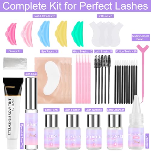 Lash Lift Kit & Brow Tint - Professional Eyelash Perm at Home