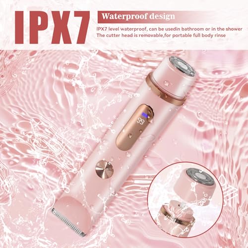 2-in-1 Electric Bikini Trimmer for Women - Waterproof Hair Removal Razor