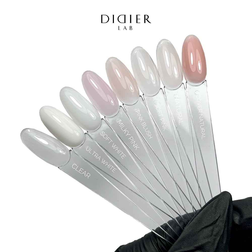DIDIER LAB Fiber Builder Gel Clear – Self-Leveling HEMA-Free Builder Gel for Nails - Ultra-Strong LED UV Fiberglass Nail Builder Gel for Nail Repair Refills and Nail Extensions - 1.76 fl oz