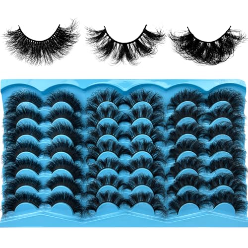 21 Pairs False Eyelashes 18-25mm 8D Volume D Curl Mink