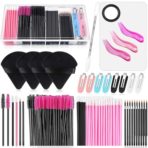 Audab Disposable Makeup Applicators Kit with Mixing Palette