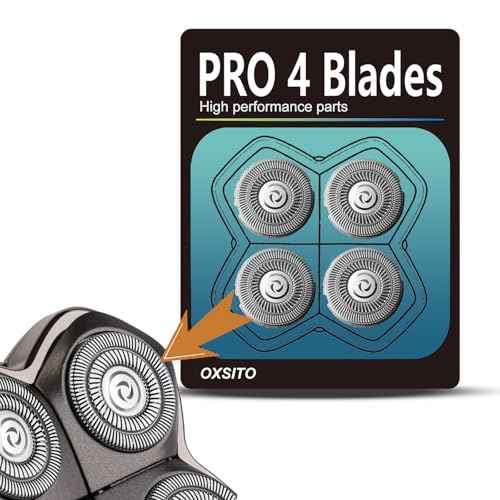 8Pack Pro 4 Head Replacement Blades for Pitbulls Bald Head Razors Gold PRO, Silver PRO, Platinum PRO¡¦ Series, Precision Replacement Blades for Head, Face, and Body Grooming.