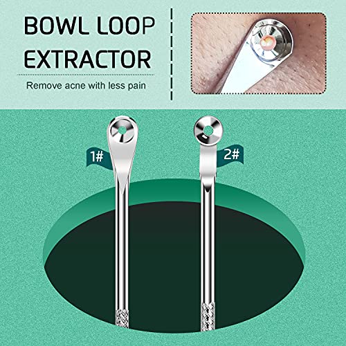 8PCS Blackhead Remover Kit - Pimple Extractor Tools for Face, Stainless Steel