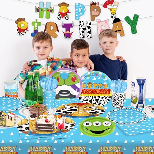 171-Piece Toy Birthday Party Supplies Set for 24 Guests
