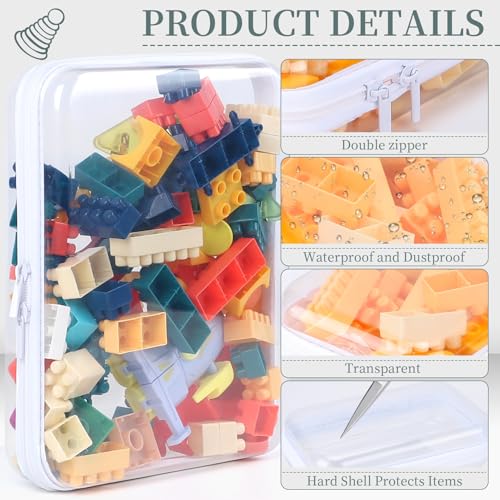 3-Pack Clear Hard Shell Zipper Pouches | Waterproof Organizer