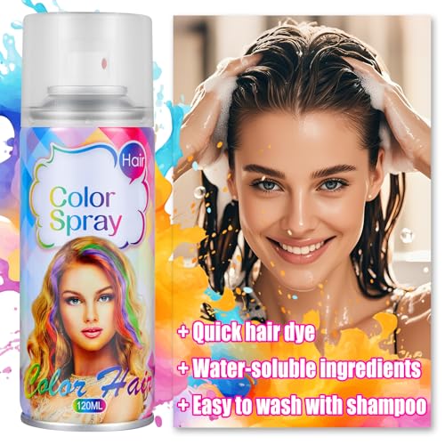 Acomler Temporary Hair Color Spray – Washable Black 4.06oz