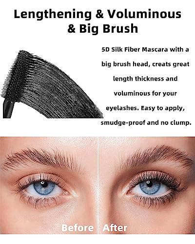 Blue 5D Silk Fiber Waterproof Mascara | 24H Long Lasting