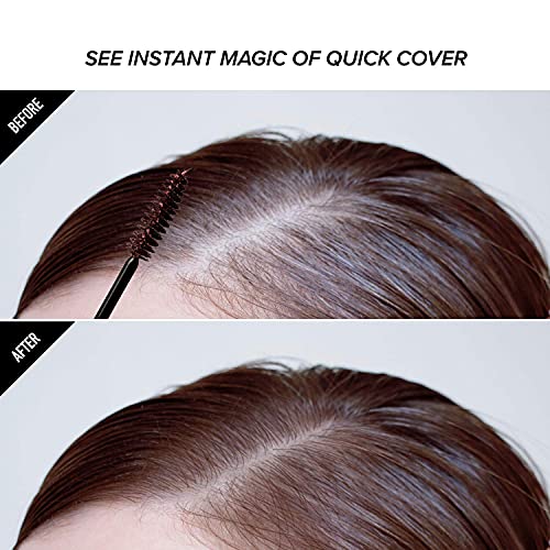 Red by Kiss Dark Brown Root Touch Up Mascara - Waterproof Gray Concealer for Hair & Beard