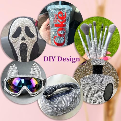 Silver Resin Rhinestones 25000pcs Crafting Kit with Glue - Large Pack, 2-6mm