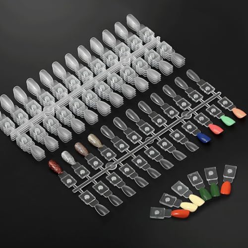 C12rtive Magnetic Nail Tips 120PCS - Premium Acrylic False Nail Display Tips for Gel & Polish, Easy to Color, Durable, Professional Use