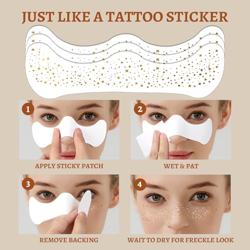 Teenitor 9 Color Body Glitter Gel Kit with Gold Freckles