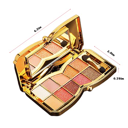 Gold Eye Shadow Eyeshadow Palette Shimmer - 10 Colors Sparkly Eyeshadow Glitter Highly Pigmented Long Lasting Waterproof Sweatproof Professional Nudes Warm Natural Neutral Smoky Cosmetic Eye Palette Set Gold (# 01)