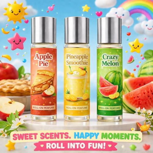 Kids Roll-On Perfume Set - 3 Pack Fruity Scents