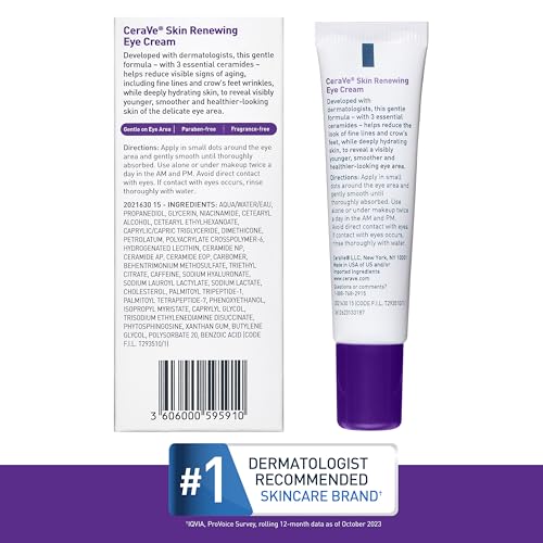 CeraVe Eye Cream with Peptides & Caffeine for Wrinkles